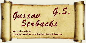 Gustav Štrbački vizit kartica